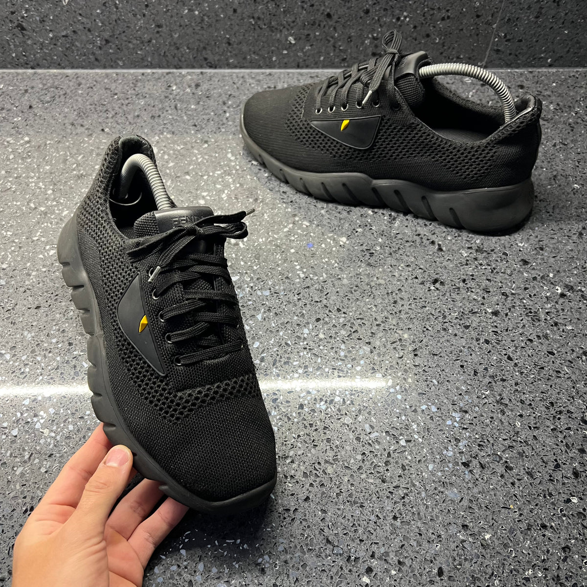 Fendi runners black on sale