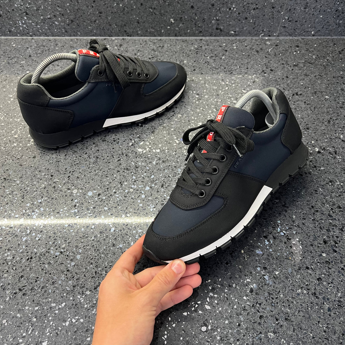 Prada sales navy runners