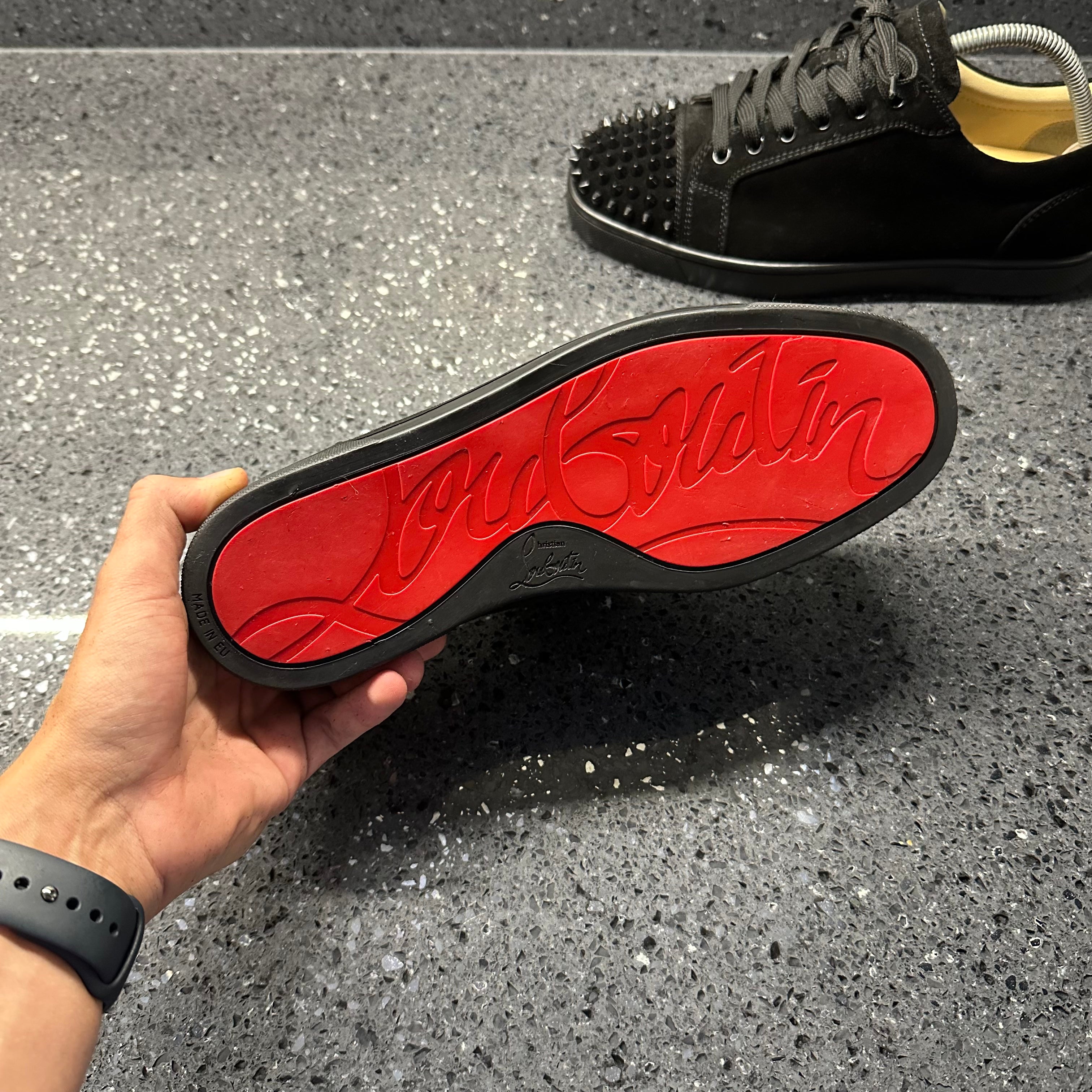Red Bottoms Black Studded Louboutin Trainers CHRISTIAN LOUBOUTIN