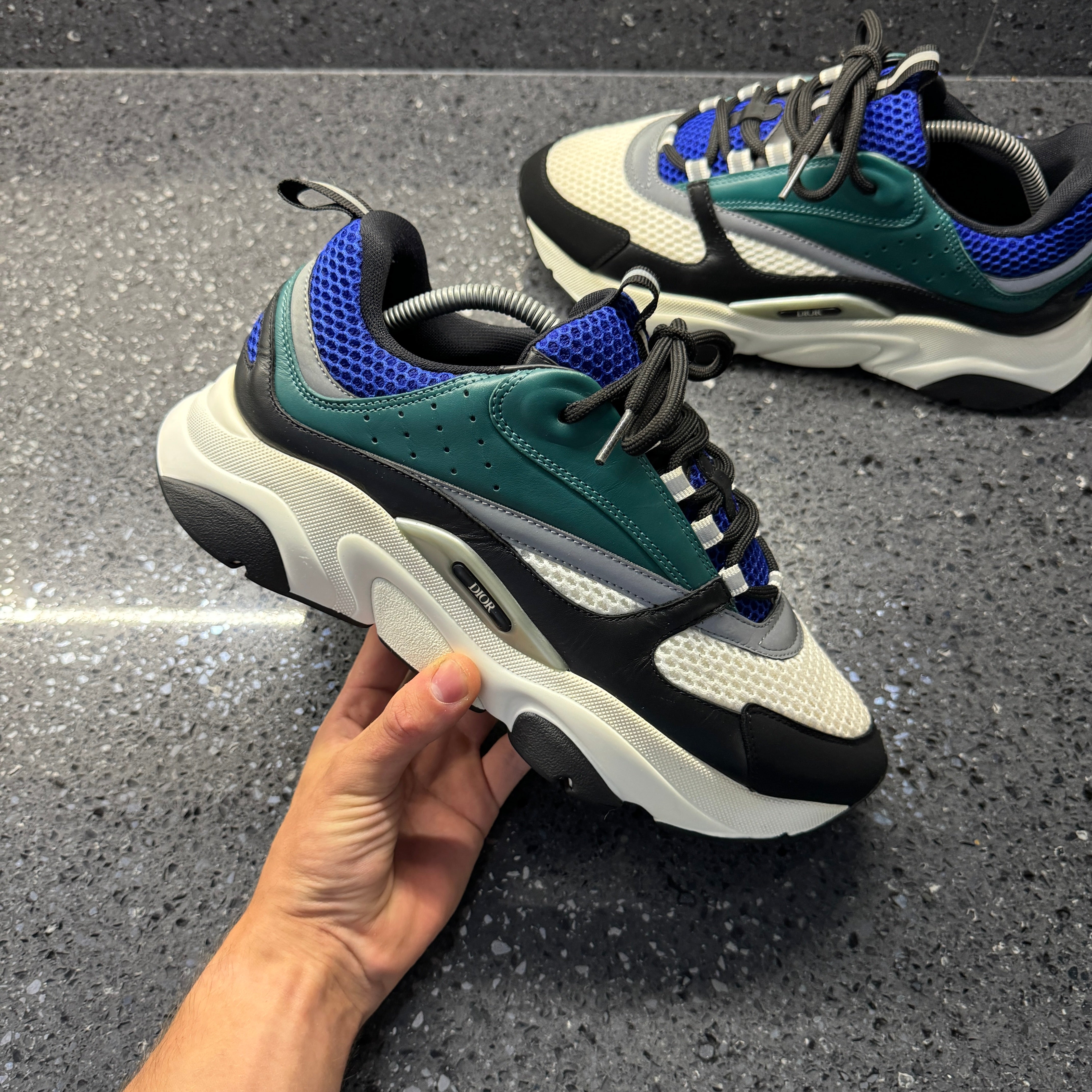 Designer Sneakers Dior B22 Blue Green Size 49 EU (16 US) Dior B22