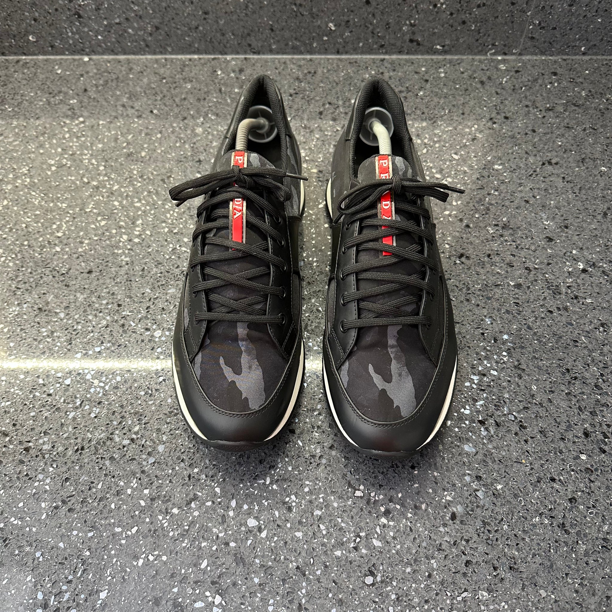 Prada black camo trainers best sale