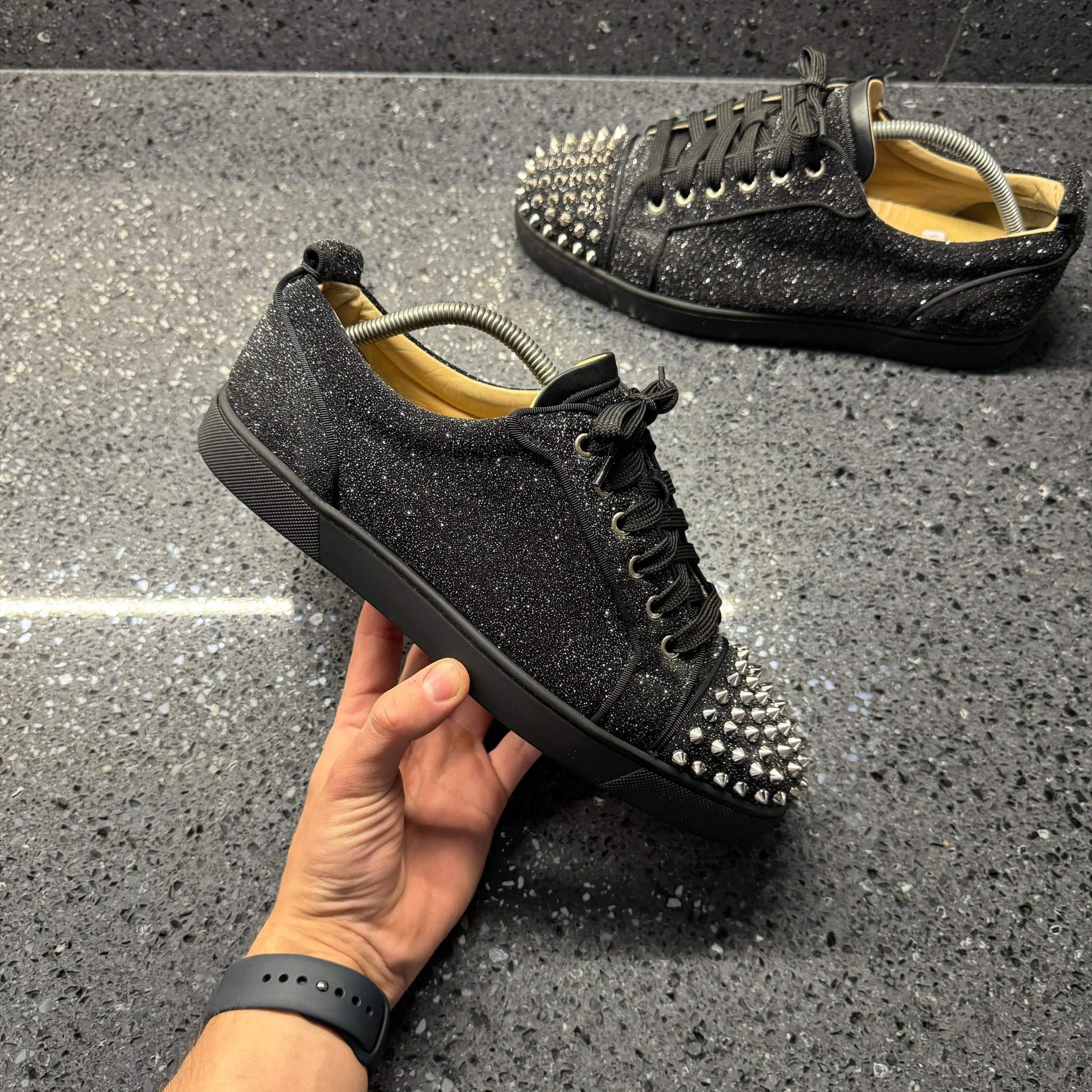 Junior Spikes Louis Junior Suede Christian Louboutin Red Louis 