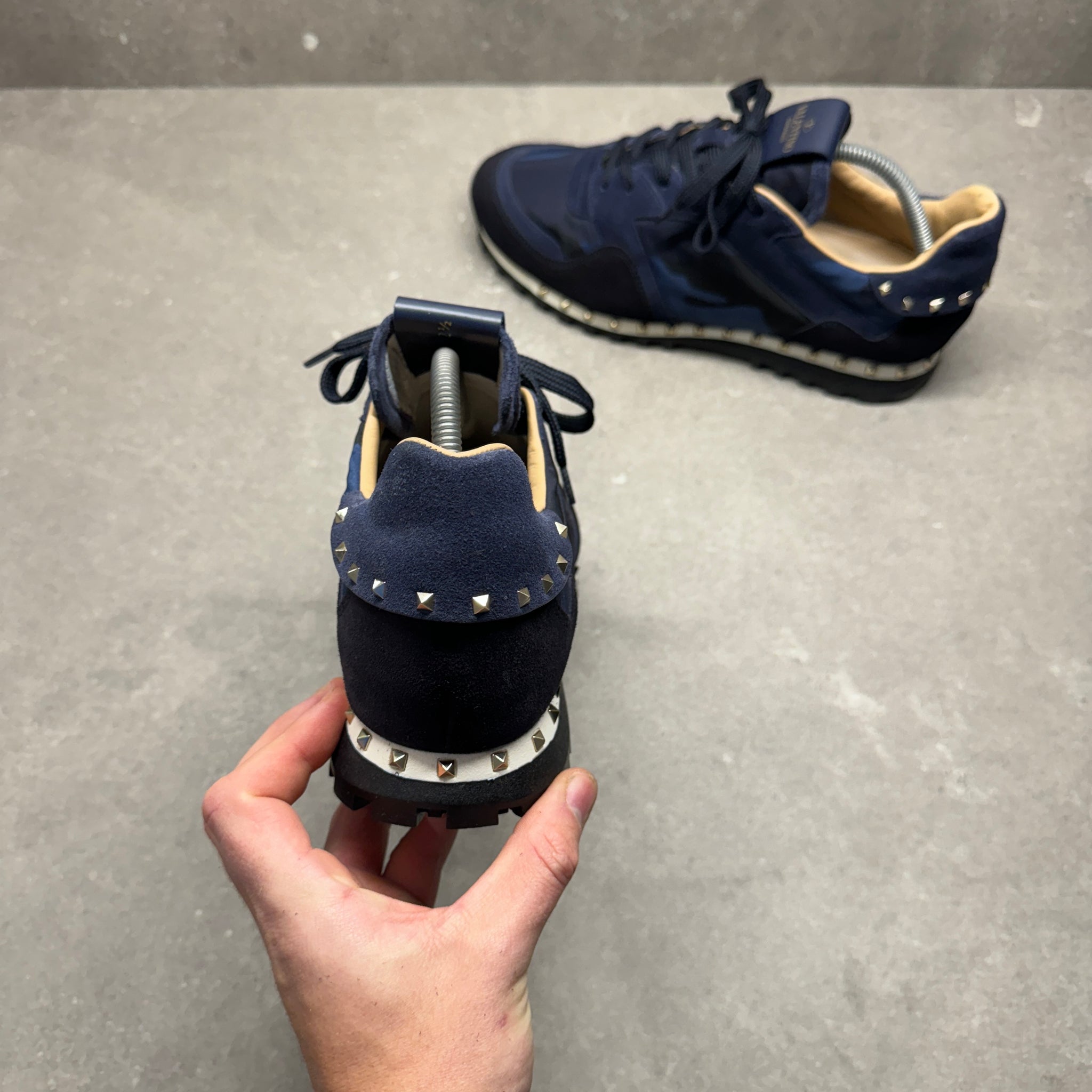 Shoes Mens Navy Valentino Trainers VALENTINO MENS ROCKSTUD NAVY EU