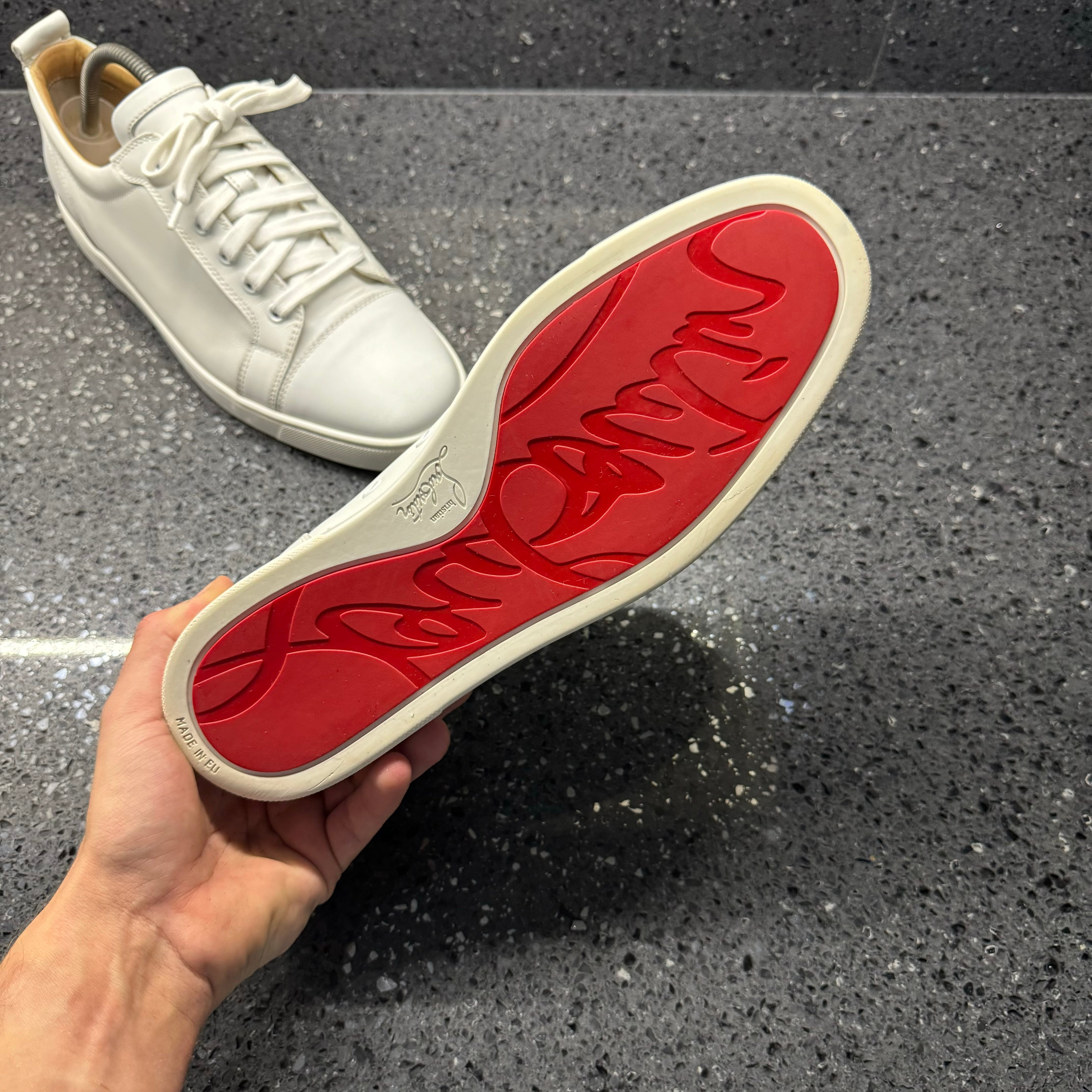 Louboutin white trainers mens best sale