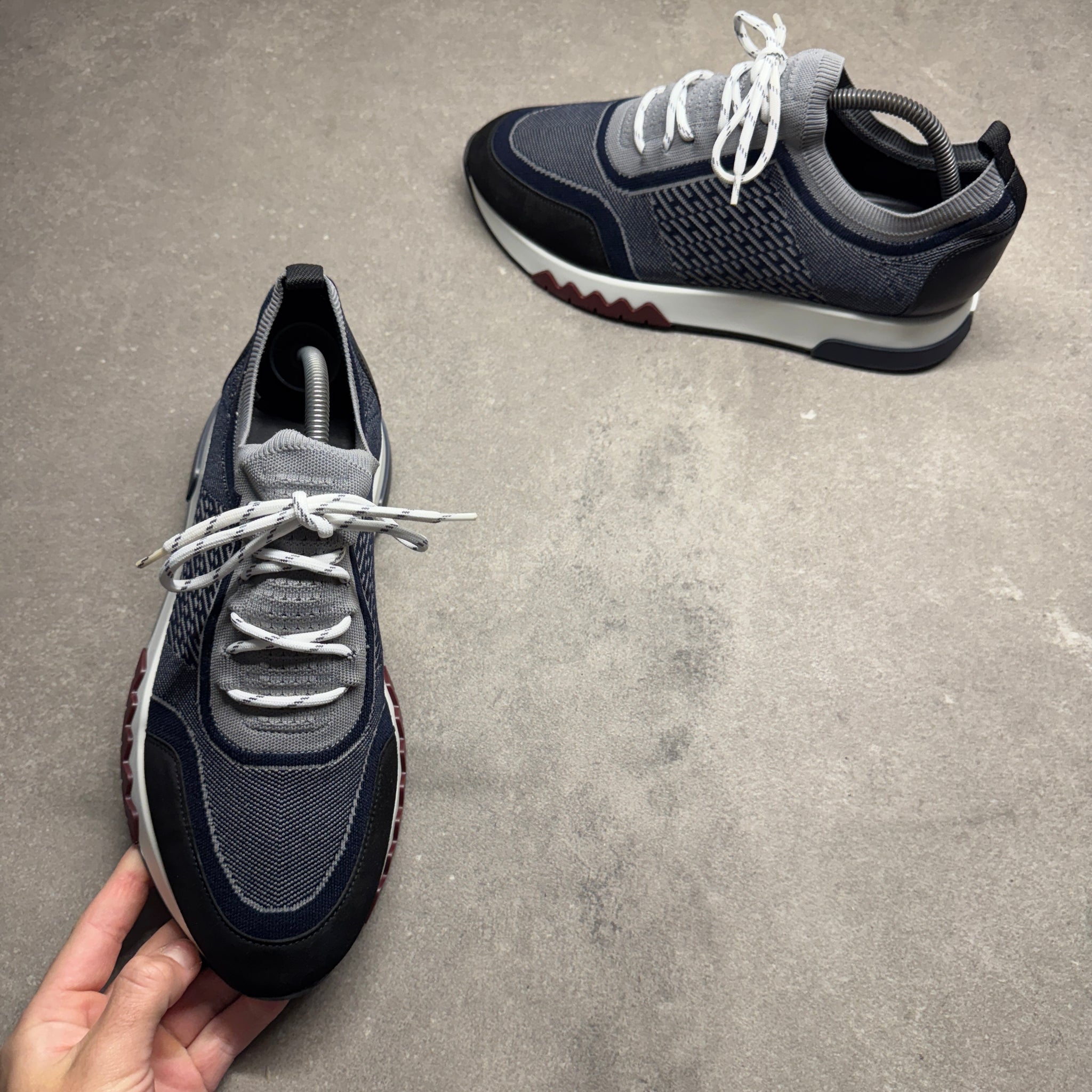 Mens Hermes Addict Shoes Size 8 Eu 41 Black and White Hermès Sneakers | The RealReal main image 2