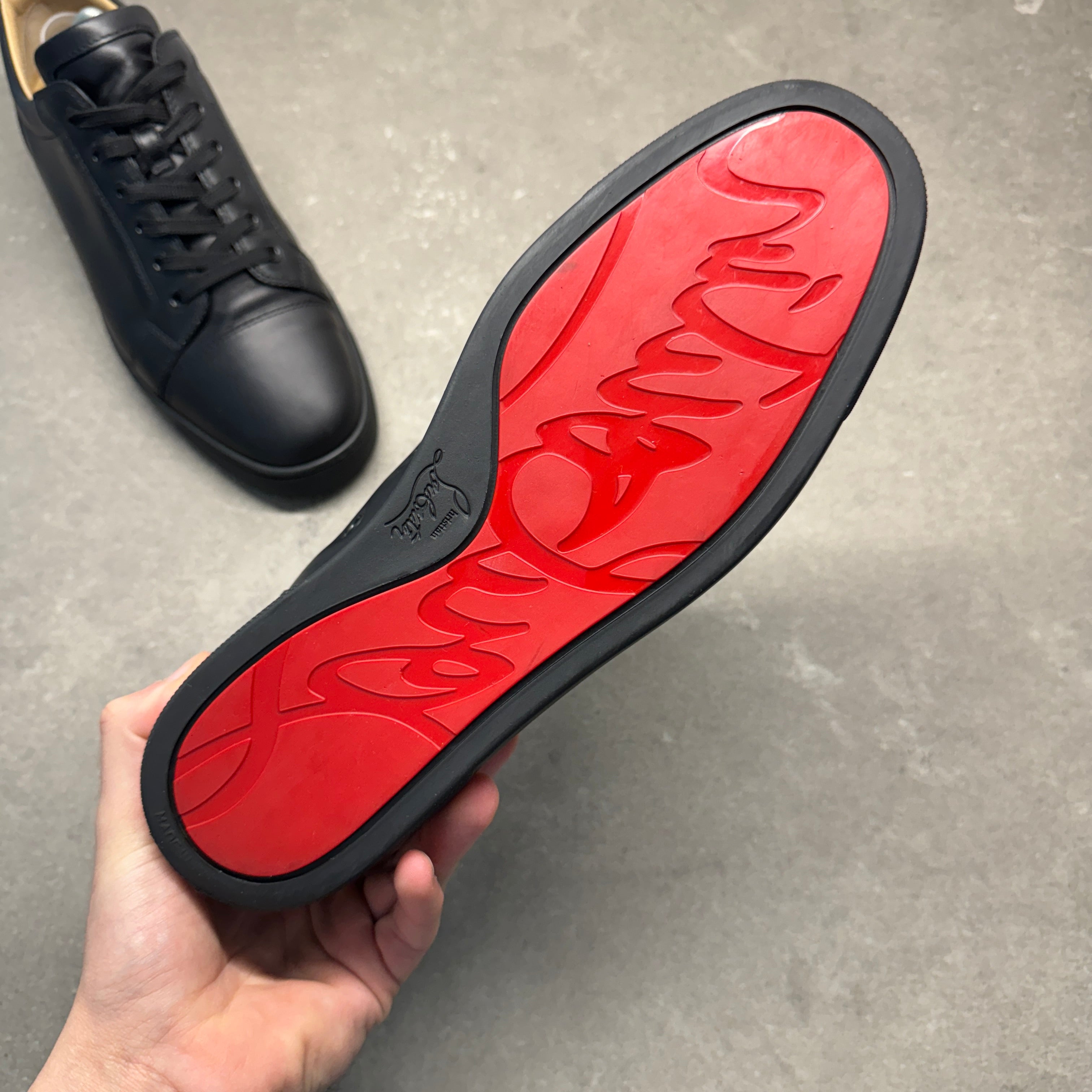 CHRISTIAN LOUBOUTIN MENS LOUIS JUNIORS BLACK EU 43 (FIT A UK 9 / 9.5) –  Lovedkicks