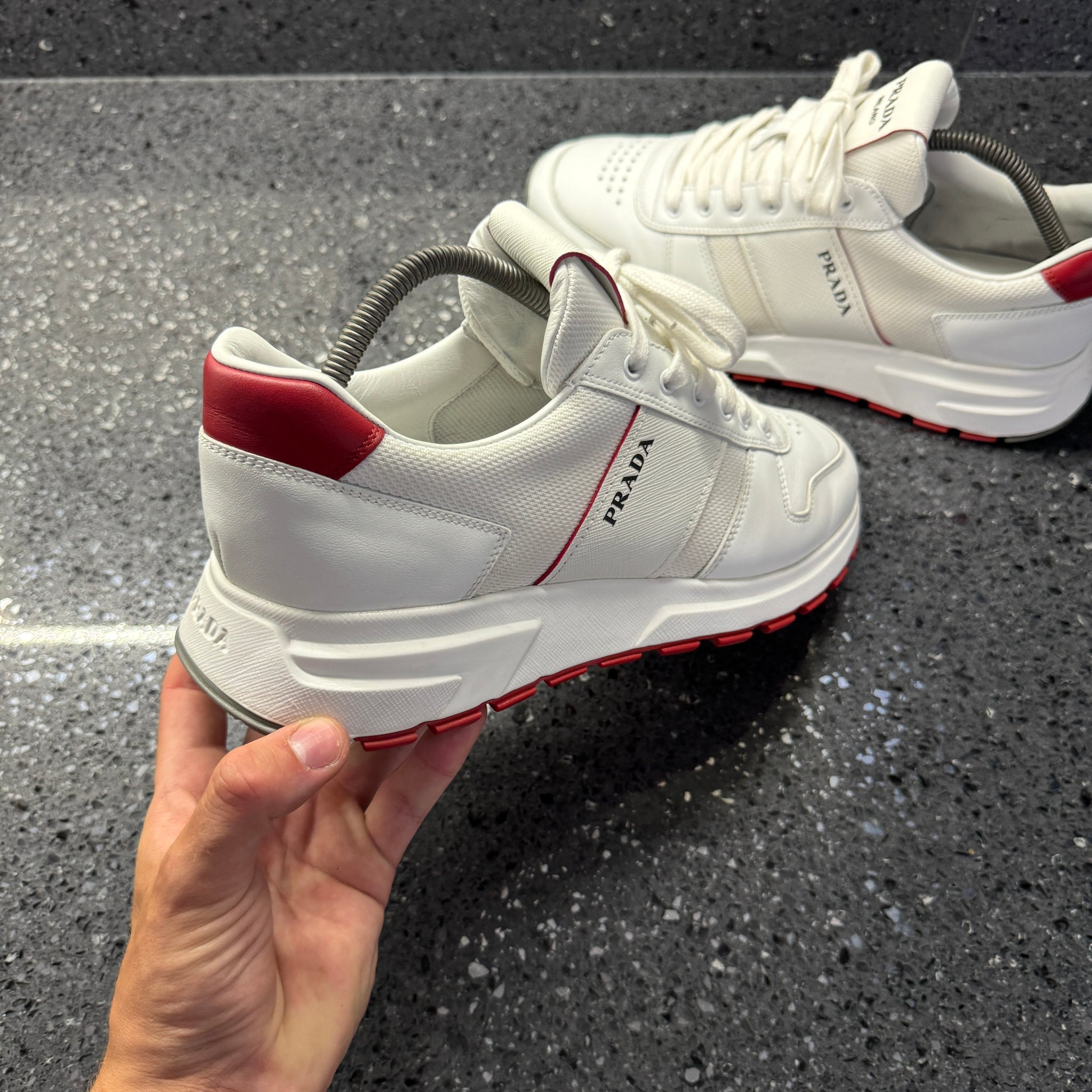 PRADA MENS RUNNERS WHITE EU 42 (FIT A UK 9) – Lovedkicks