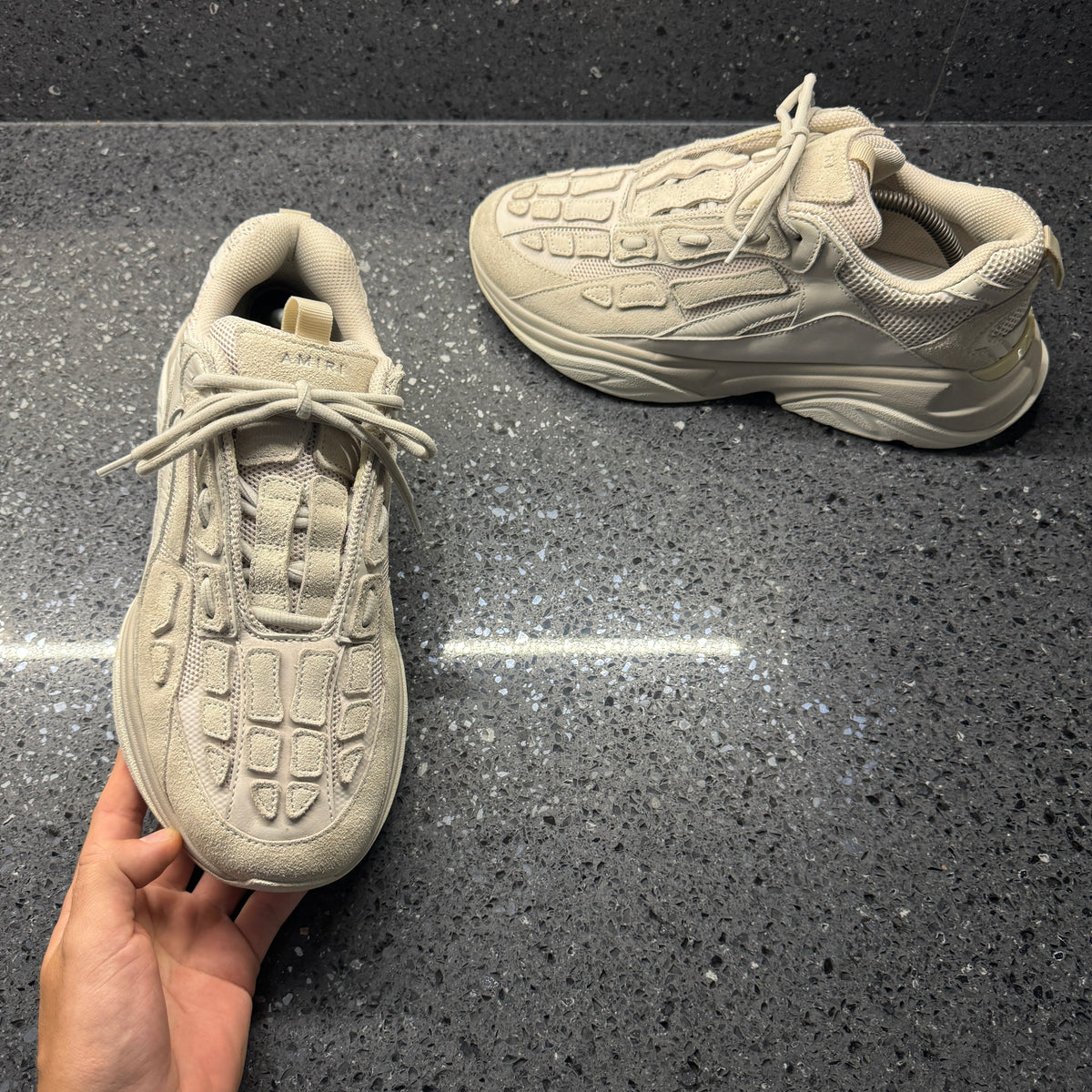 AMIRI MENS BONE RUNNERS GREY EU 44 (FIT A UK 10) – Lovedkicks