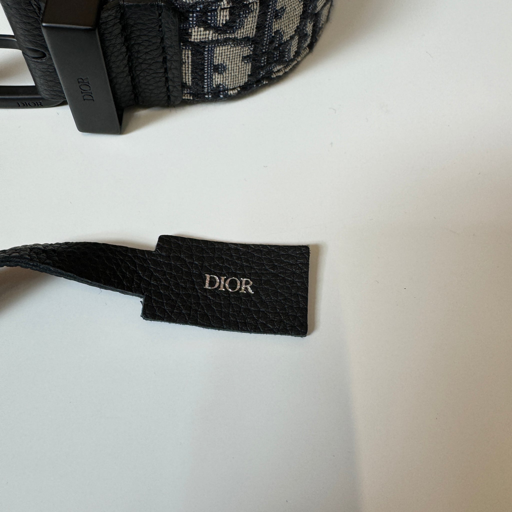 Christian Dior Vintage black factory leather belt size 32