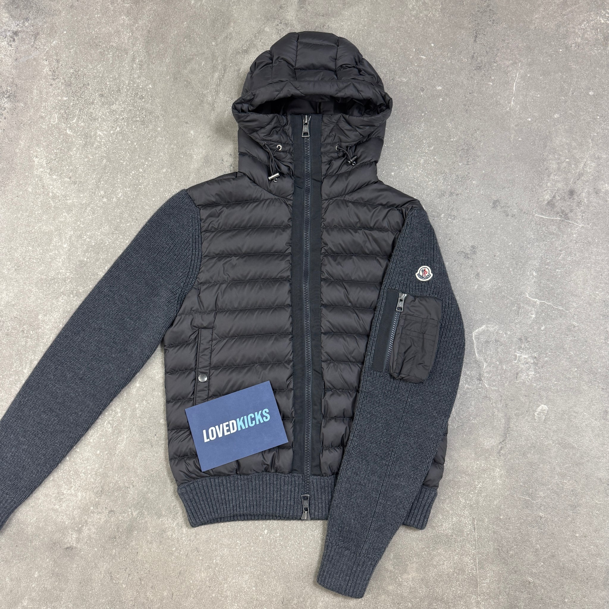 MONCLER HYBRID CARDIGAN GREY M (FITS S/M) – Lovedkicks