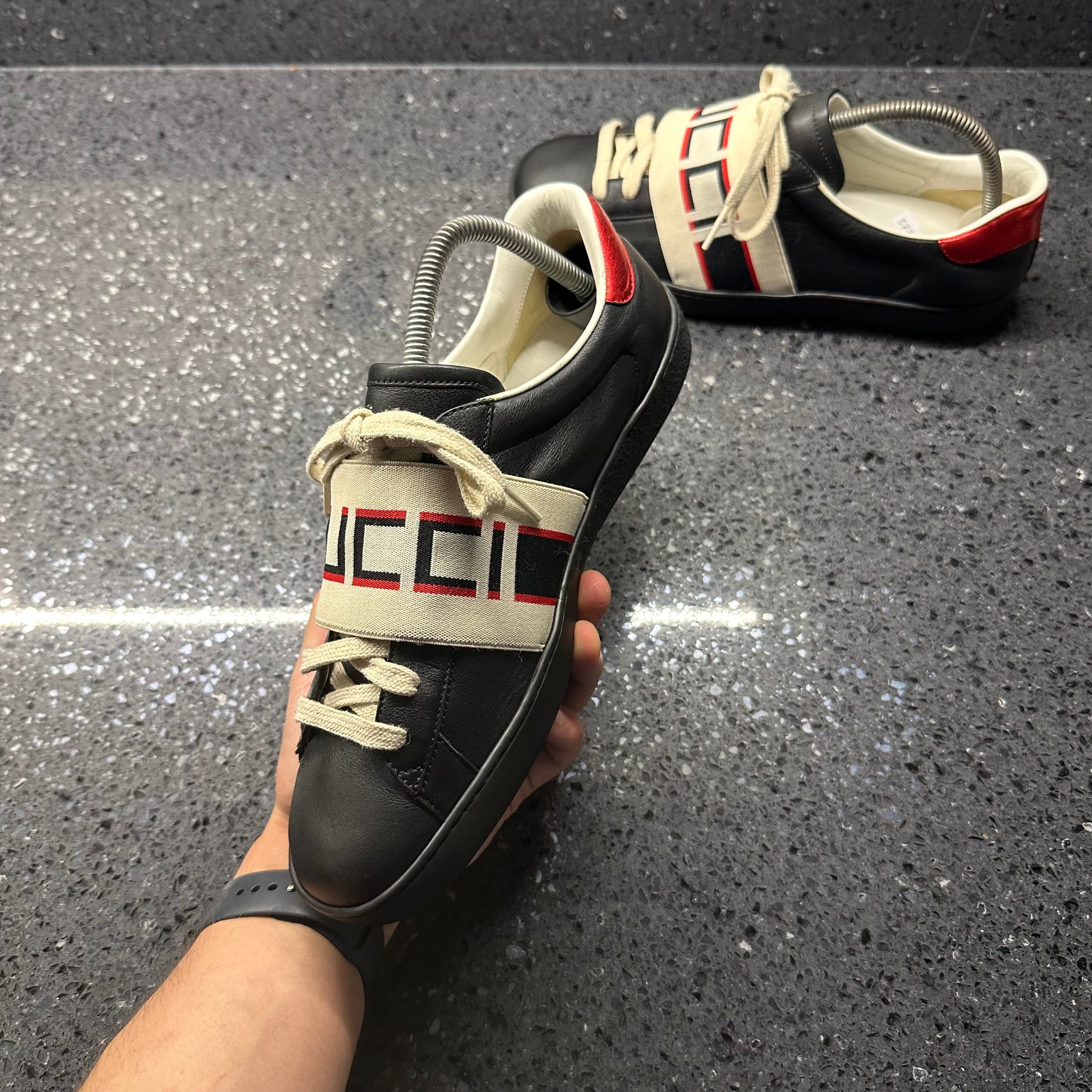 Men's ace gucci stripe sneaker on sale