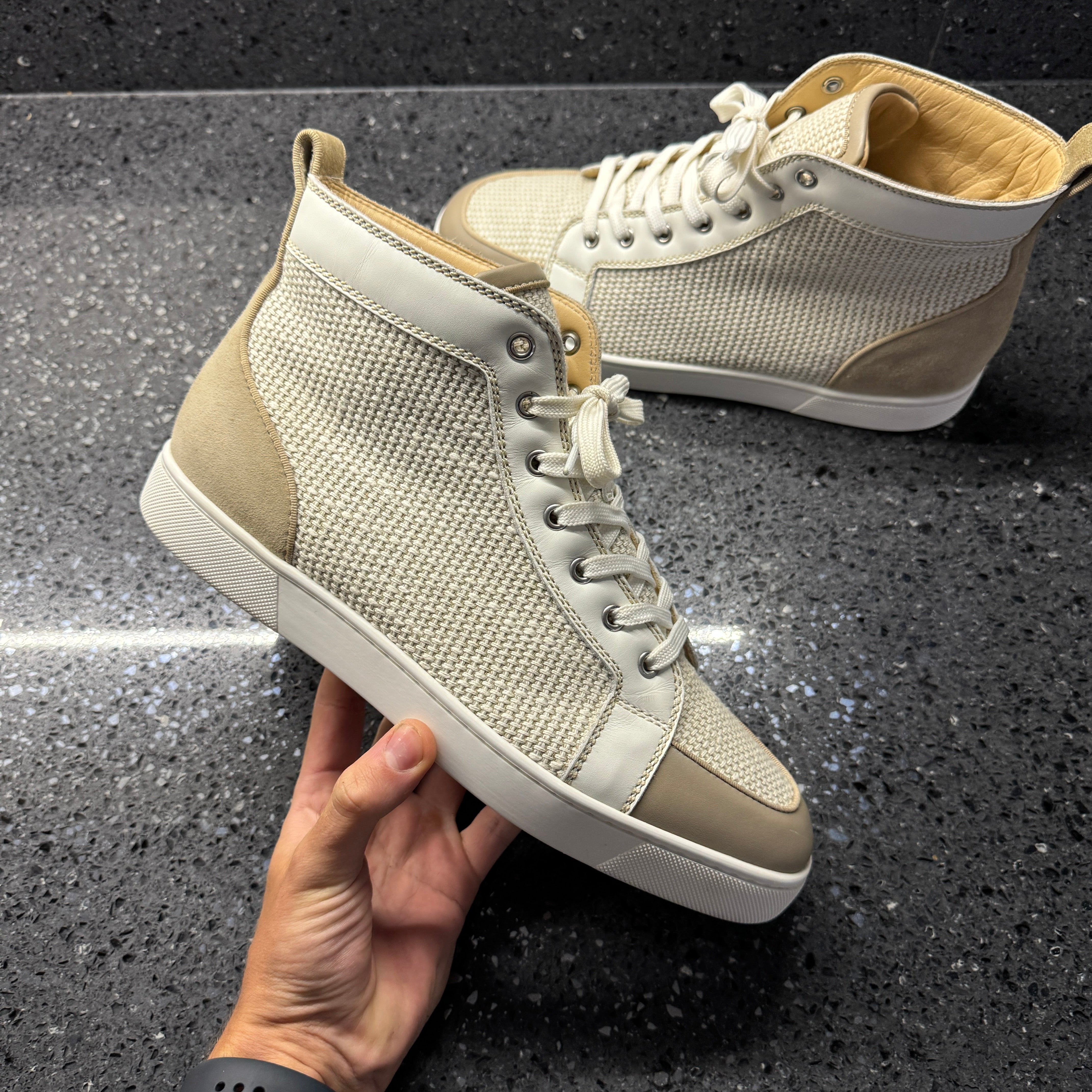 CHRISTIAN LOUBOUTIN MENS RANTUS BEIGE EU 42.5 (FIT A UK 9