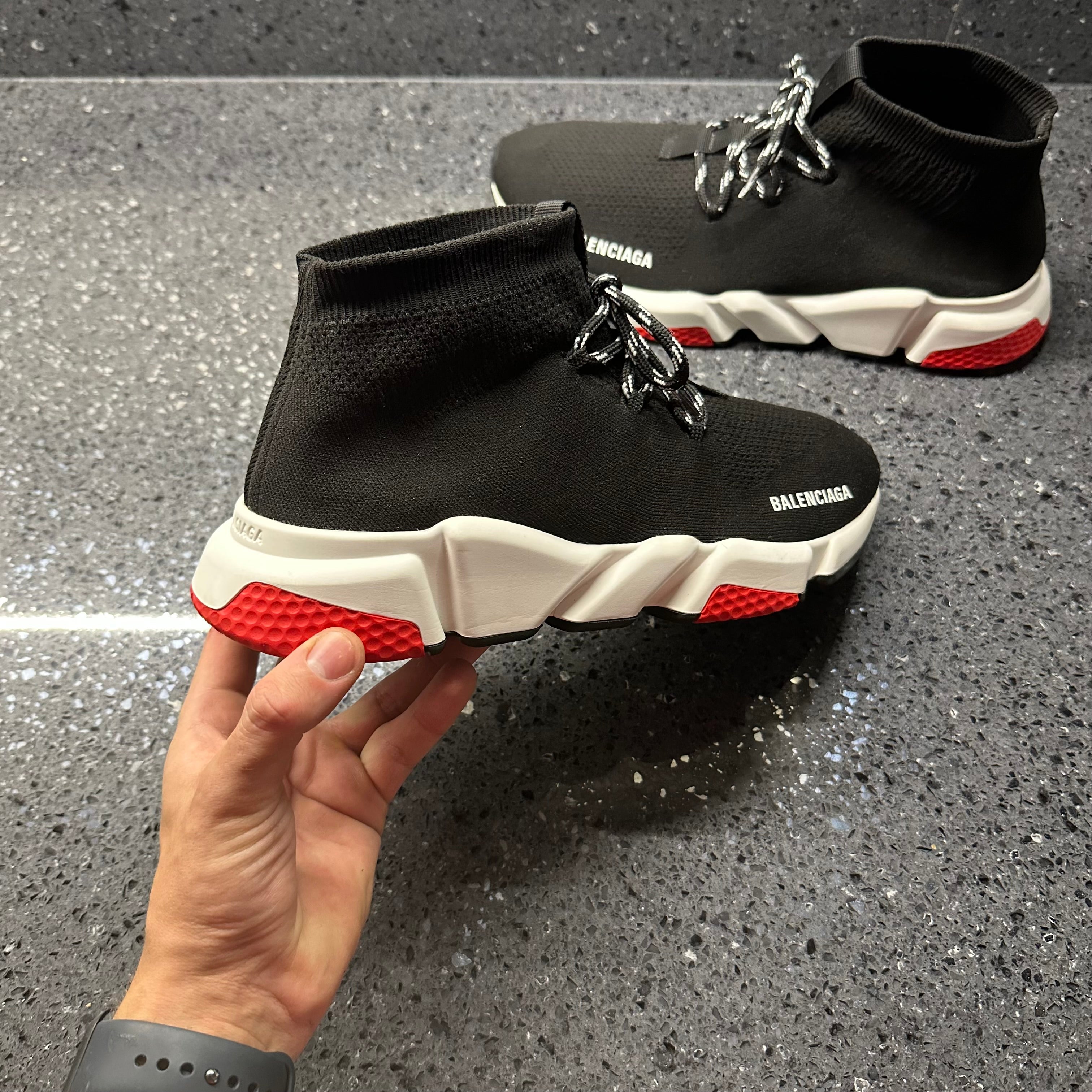 Shoes Mens Balenciaga Speed Lace Up Balenciaga Speed Runner