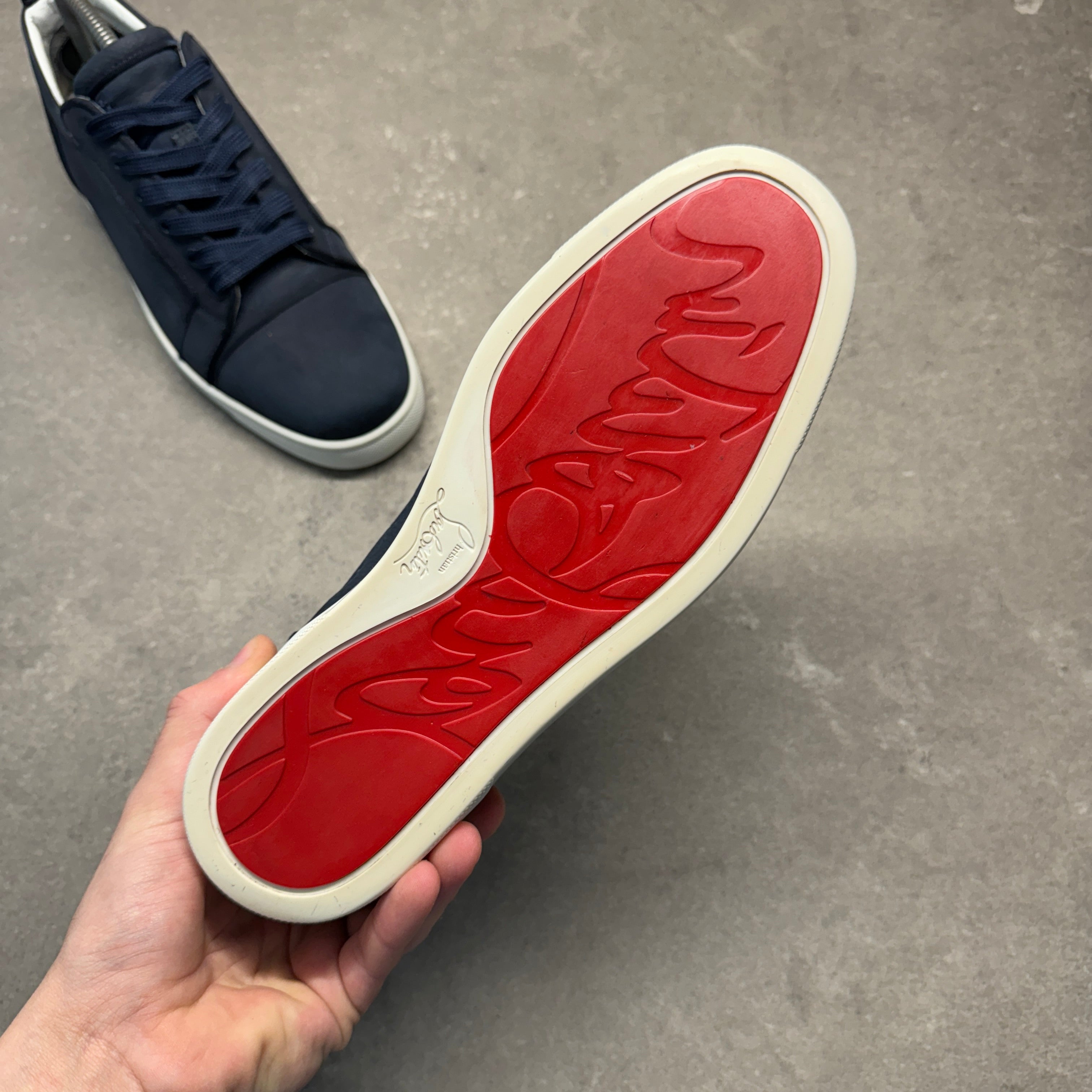 CHRISTIAN LOUBOUTIN MENS LOUIS JUNIORS NAVY EU 40 (FIT A UK 6.5