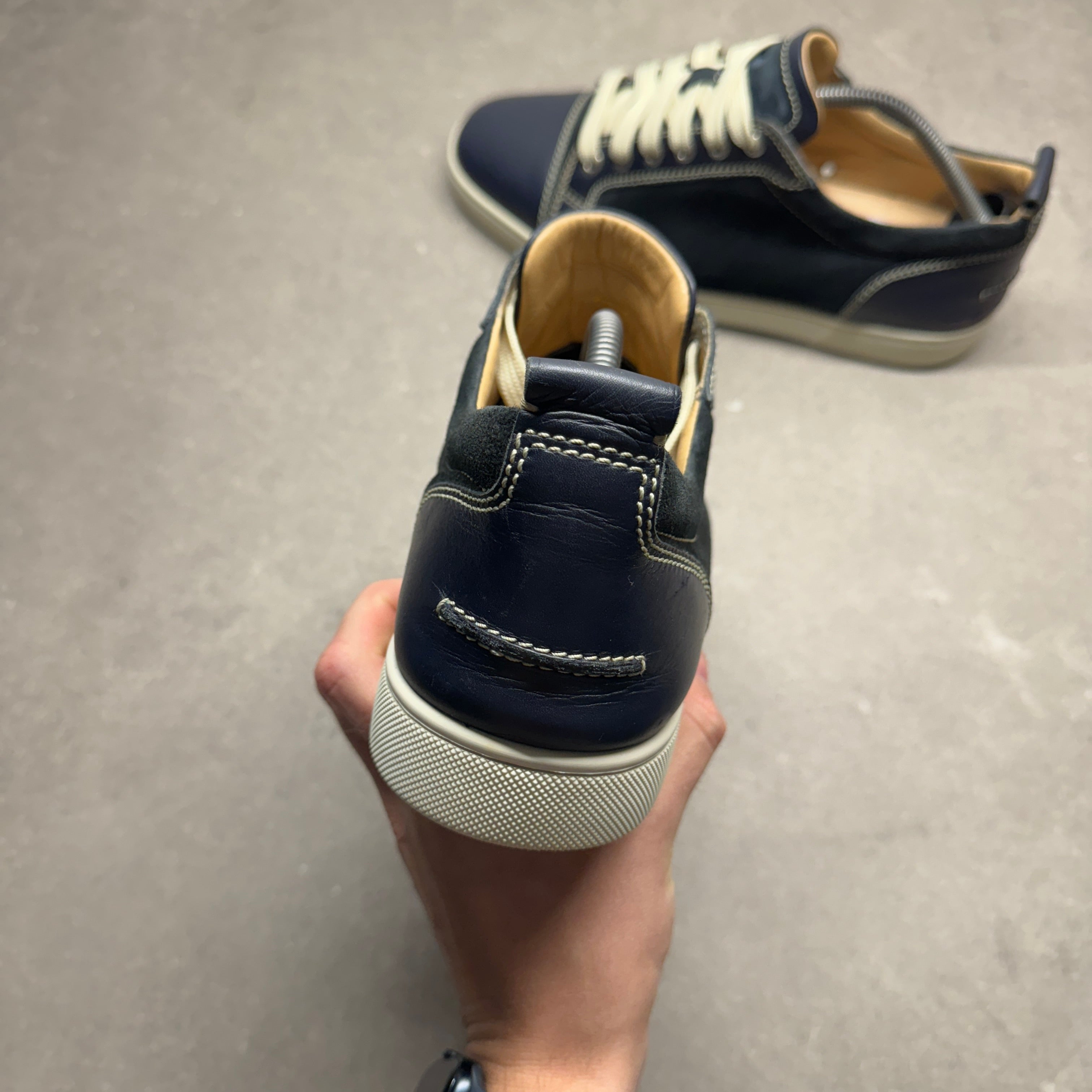 CHRISTIAN LOUBOUTIN MENS LOUIS JUNIORS NAVY EU 42.5 (FIT A UK 9