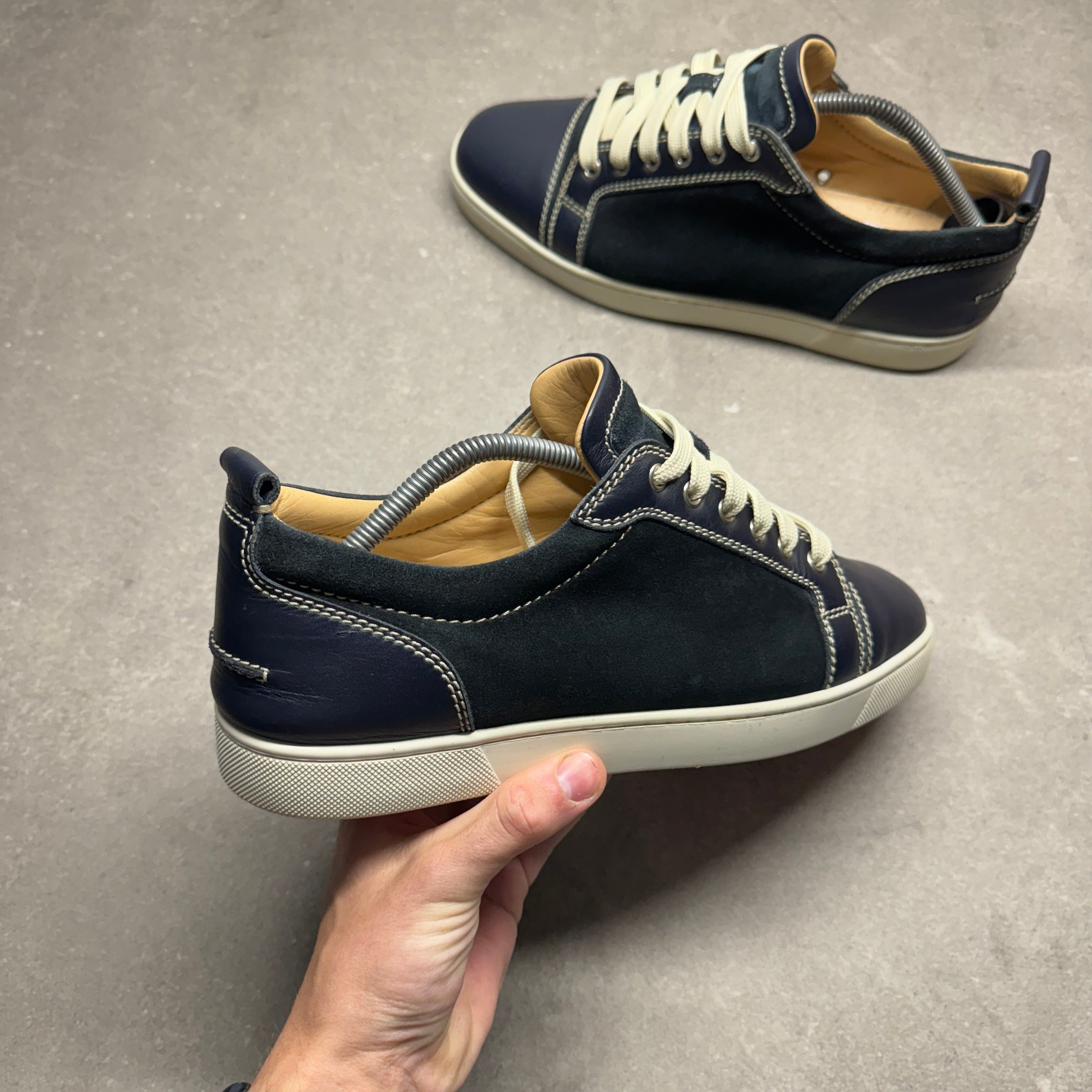CHRISTIAN LOUBOUTIN MENS LOUIS JUNIORS NAVY EU 42.5 (FIT A UK 9