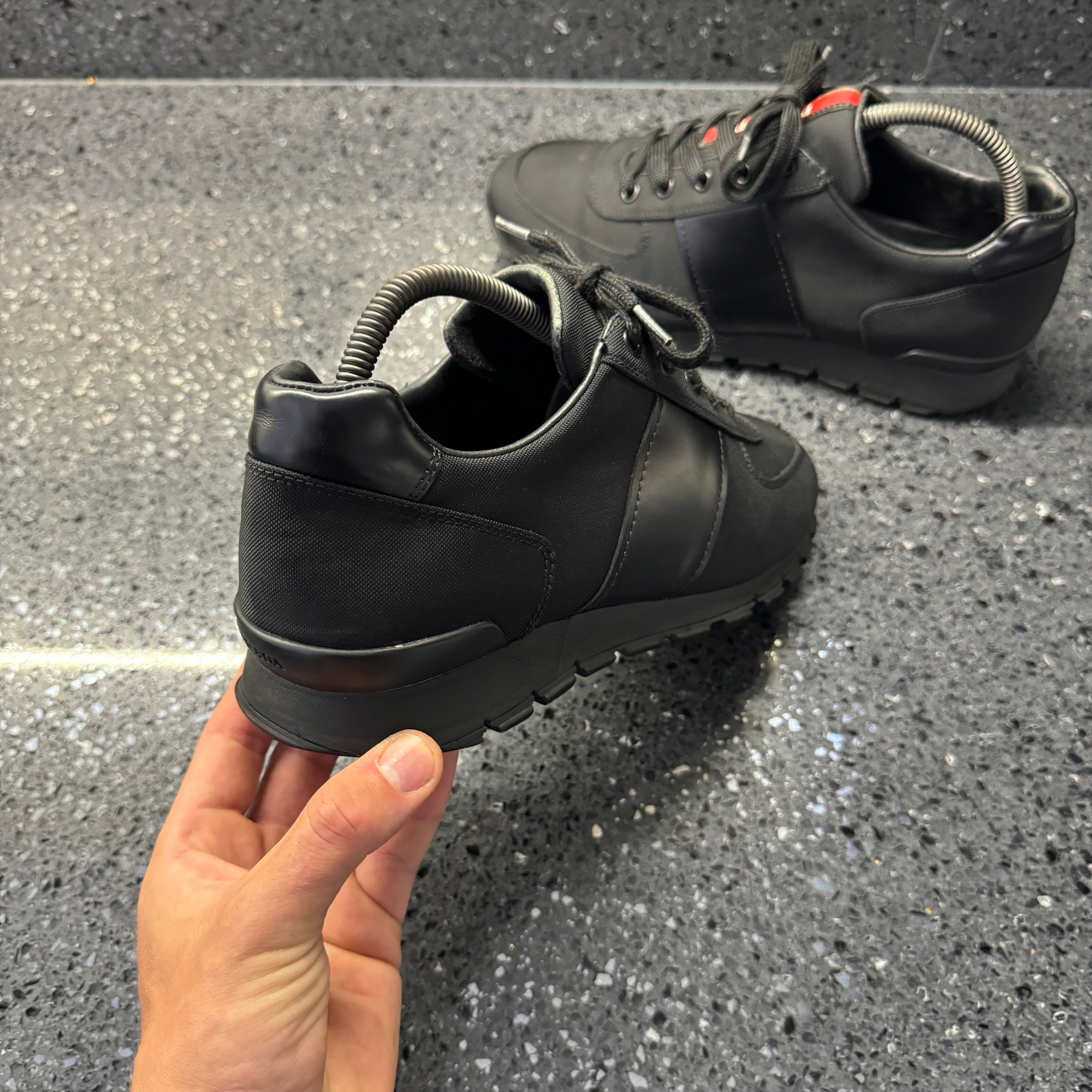 Leather Prada Match Race Runner Black RARE PRADA MATCH RACE NYLON LEATHER SNEAKERS