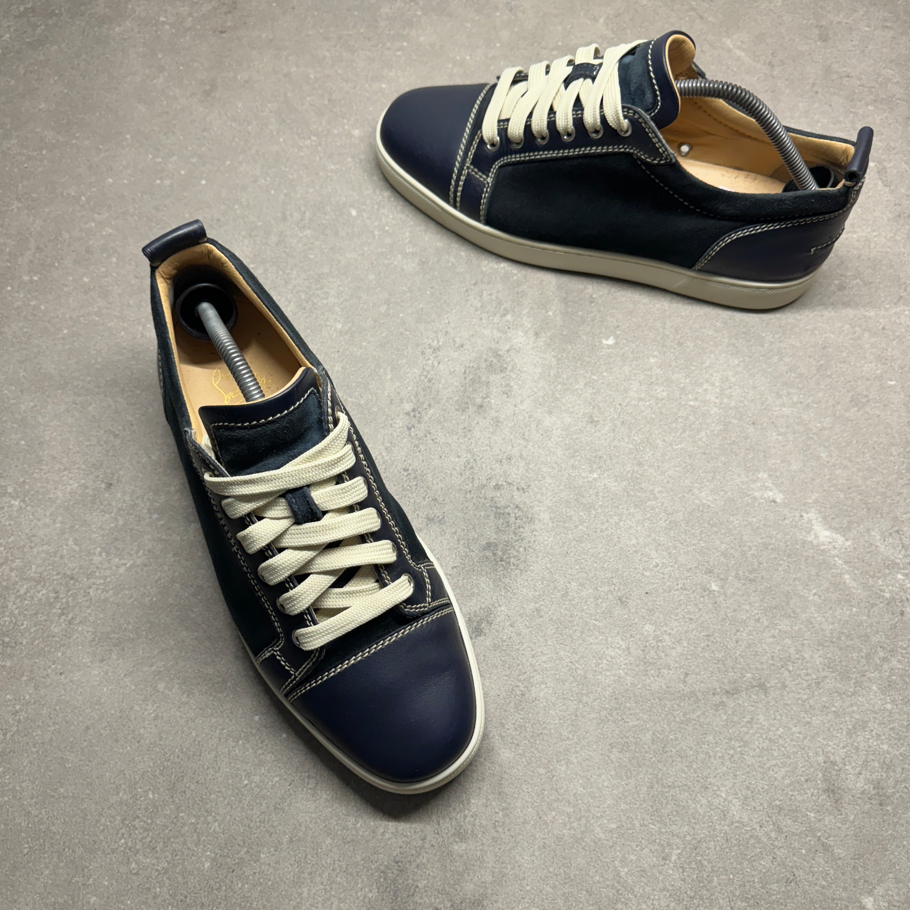 CHRISTIAN LOUBOUTIN MENS LOUIS JUNIORS NAVY EU 42.5 (FIT A UK 9