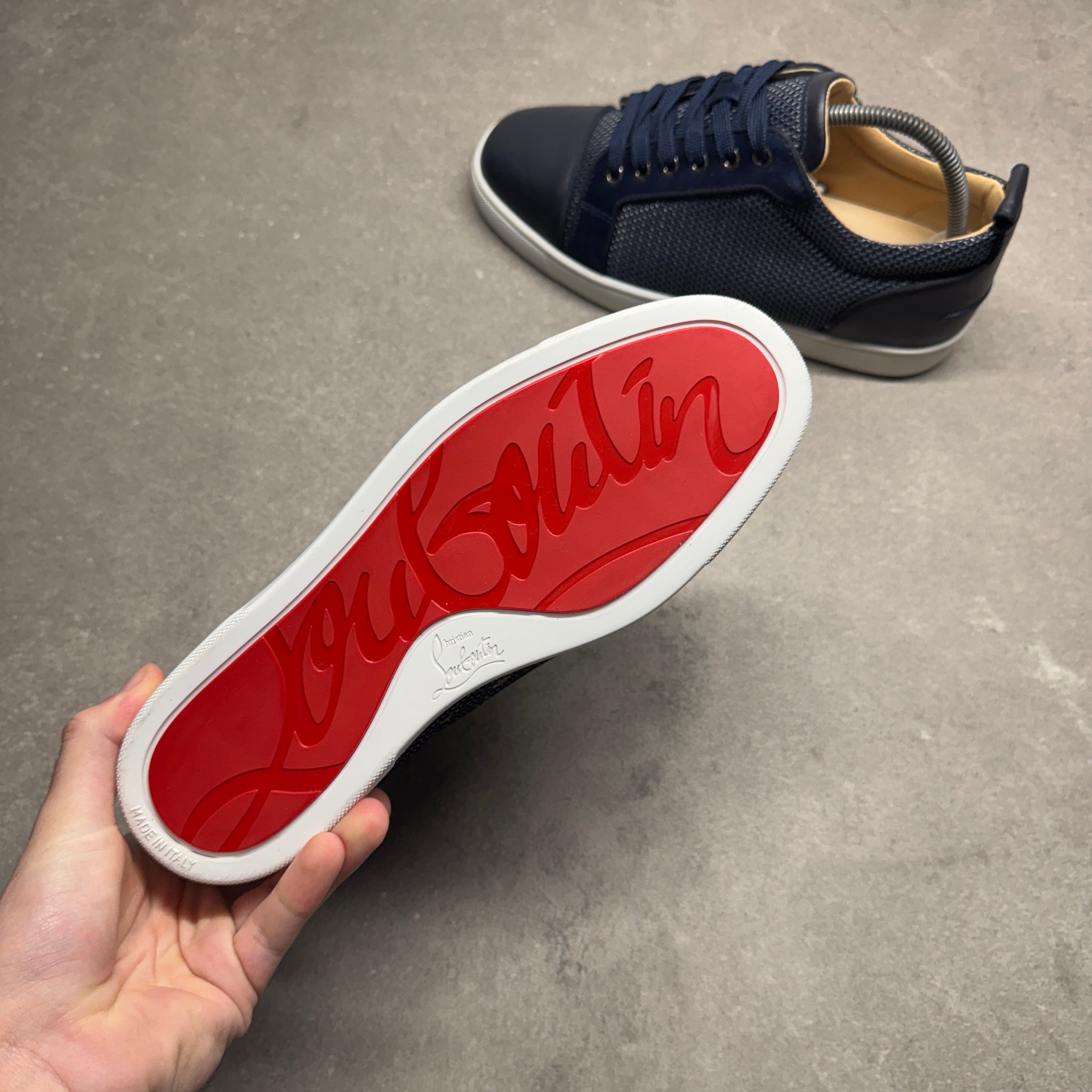 CHRISTIAN LOUBOUTIN MENS LOUIS JUNIORS NAVY EU 40 (FIT A UK 7