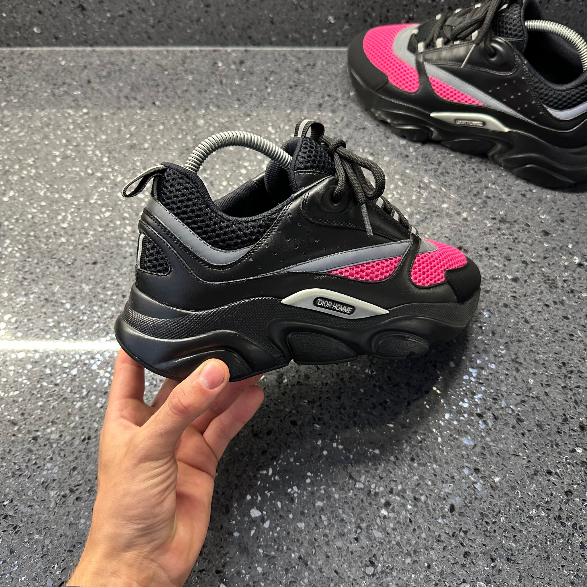 Shoe Dior B22 Roze Dior B22 Technische Mesh-sneakers In Lichtbruin