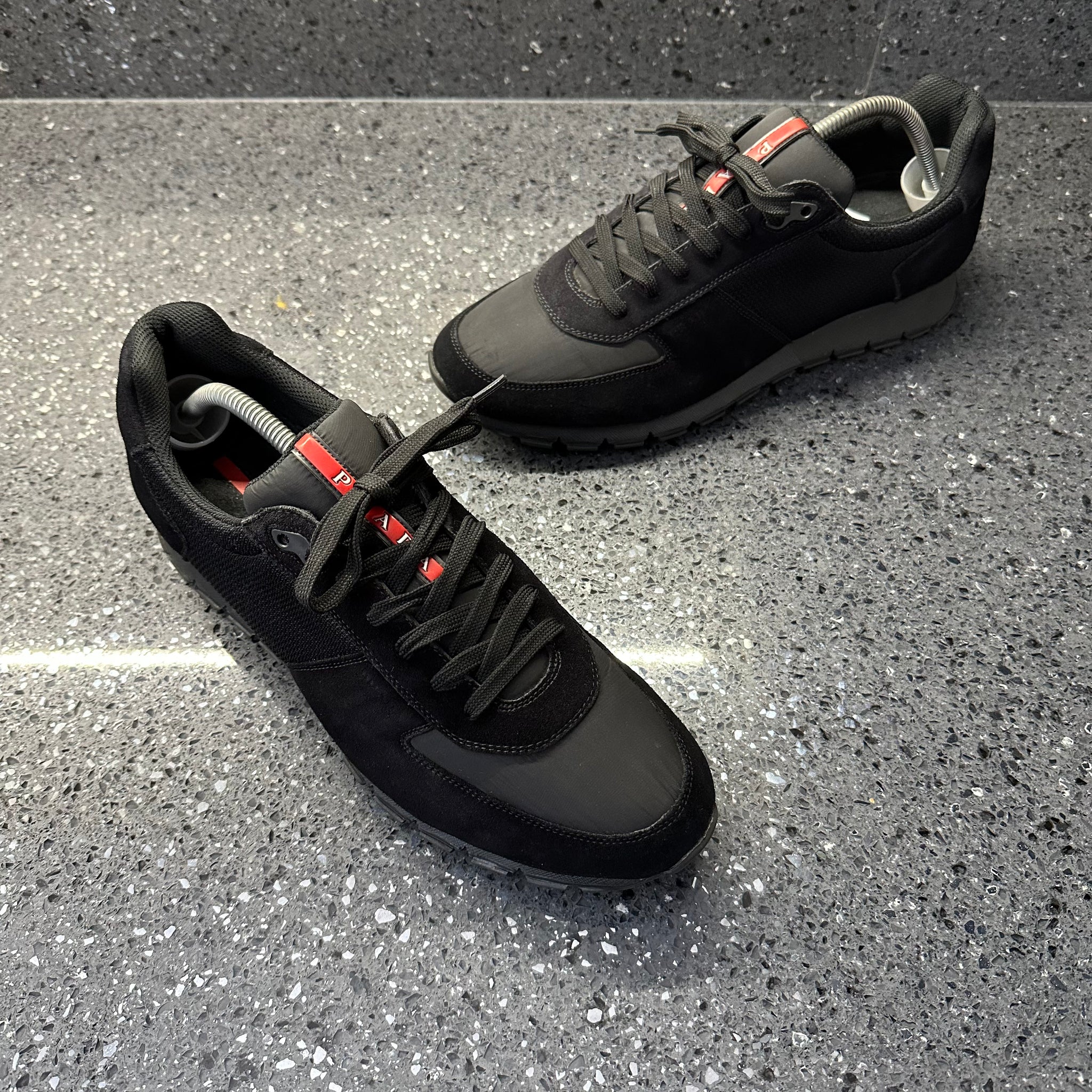 PRADA MENS RUNNERS BLACK EU 43.5 FIT A UK 10