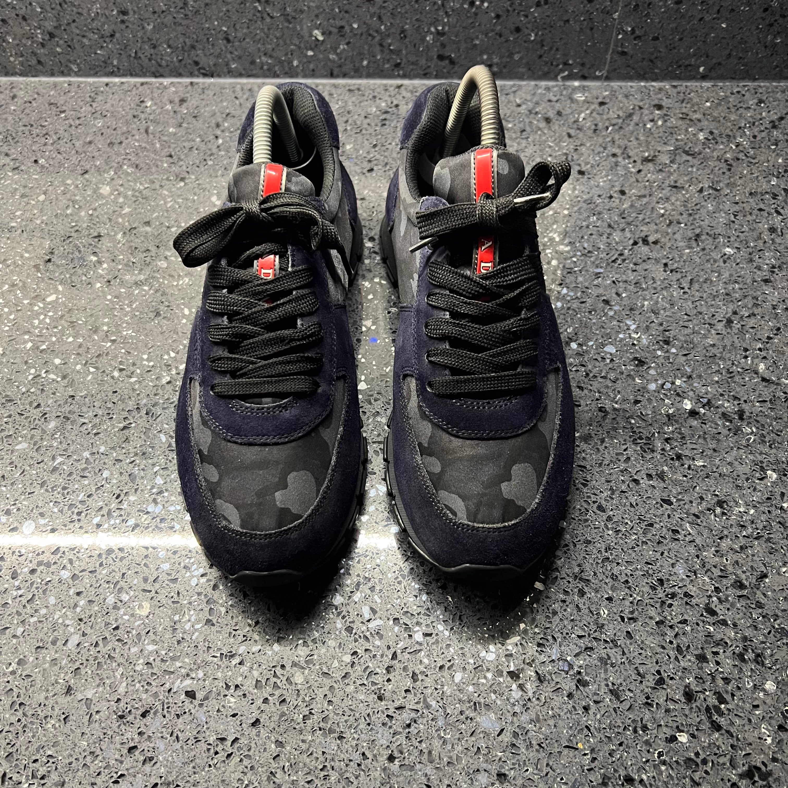 Prada runners camo on sale blue