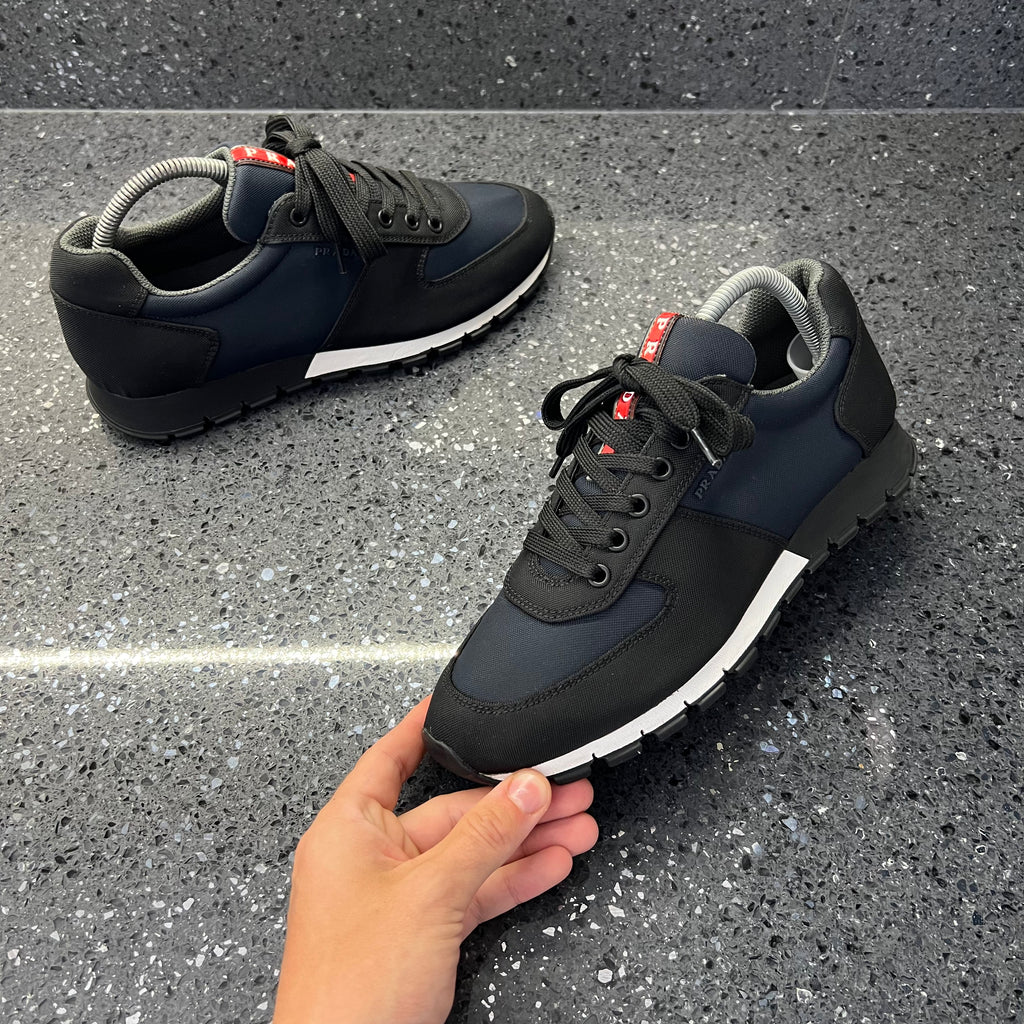 Prada runners navy hotsell